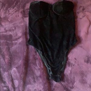 Velvet body suit